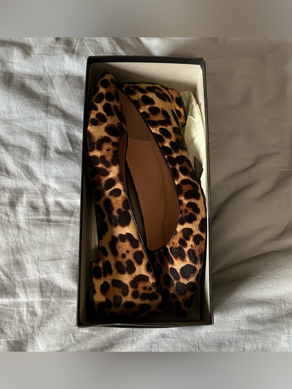 J. Crew Leopard-Print Pointed-Toe Flats - Brown/Black